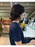 △癖毛風ボブパーマミディアムパーマゆるふわパーマ