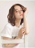 くせ毛風ミディアムパーマ