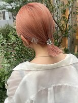 ラミエバイメルト 下北沢(lamie by melt)&nbsp;花田/ボブブリーチピンクベージュピレンジ下北沢ヘアセット