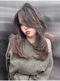 バレイヤージュ/バタフライカット/レイヤーカット/ハッシュ