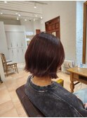 ピンクブラウン　20代30代大人可愛い大人キレイ髪質改善　ボブ