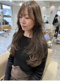 ロングレイヤーカット！似合わせ前髪