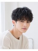 フェザーパーマ/フェードカット/ツーブロック/センター分け