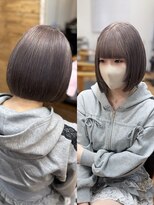 ルアナ 名古屋店(Luana) ブリーチでつくるグレーカラー&ボブ/名古屋名駅亀島
