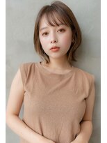 ケアリー 武蔵小杉(Carelly)&nbsp;フェザーバングカーキグレージュ大人かわいいマッシュショート