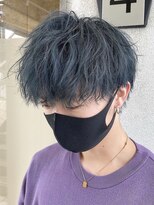 バブー バイ ビューティービースト アカデミー 福岡店(ba-boo)&nbsp;ダークグリーン×スパイラルパーマ