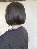 フレイムスヘアデザイン(FRAMES hair design) 切りっぱなしミニボブ×髪質改善ストレート