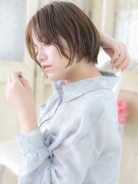 モッズ ヘア 福岡姪浜店(mod's hair) mod's姪浜/グレージュアッシュ前下がり美髪ミニボブショートe