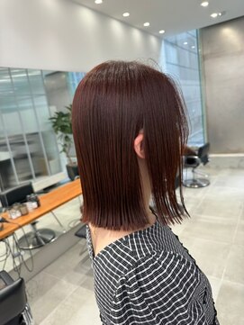 ガリカ 大名(Gallica) <オバマ>ぷつっとラインが可愛いボブにブリーチなし暖色カラー