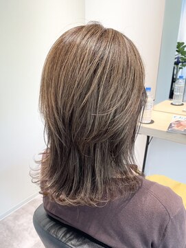 ストフ(stof) レイヤーカット/ハイライト/ベージュカラー/Xトリートメント