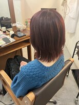 エフフォーユアヘアー 北方店(F for your hair)&nbsp;レイヤーミディアム×10レベルラベンダーピンク