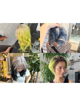 ブリーチカラーの経験豊富なスタイリストが担当！ハイクオリティ×ハイトーンで自分だけのスタイルを♪