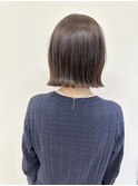say.イメチェン外ハネボブ美髪ワイドバングアッシュグレージュ
