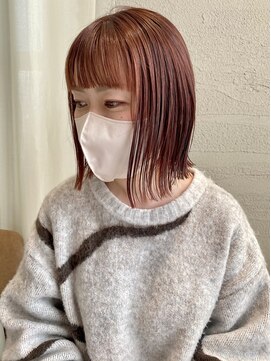 サロンアオ(salon ao) salon ao リアルスタイル　ピンクオレンジカラー