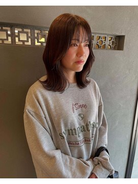 ヘア プロデュース キュオン(hair produce CUEON.) 顔周りレイヤー×くびれボブ