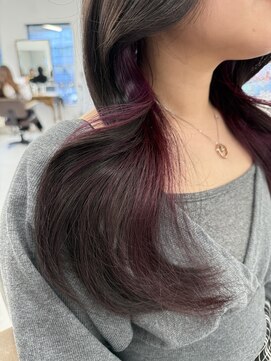 ハピネス 梅田茶屋町店(HAPPINESS) ブリーチなしダブルカラーインナーラベンダー