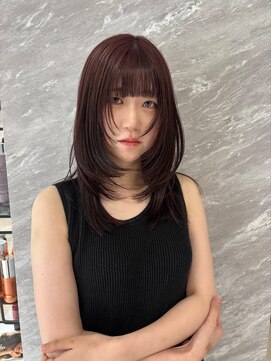 ルクス(Luxs) ボルドーカラー×レイヤーカット