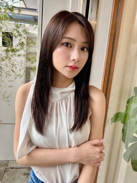 リジェール 鶴舞店 レイヤーロング/ハッシュカット/シルキーベージュ/鶴舞