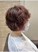 ショート.パーマ.ブロッサムカラ