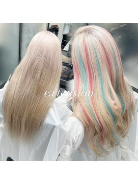 ヌル いわき(neul) neul/いわき/ダブルカラー/バレイヤージュ/ハイトーン/エクステ