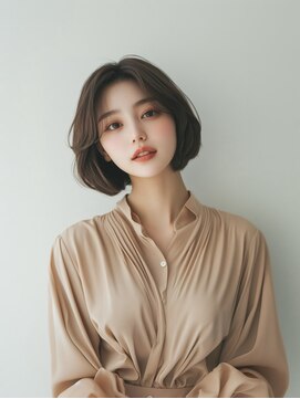 e.m.a プレミアムビューティーサロン 栄駅店(e.m.a PREMIUM BEAUTY SALON) ボブ/イメチェン/外ハネボブ/美髪/ワイドバング/髪型