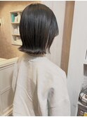 福山美容室caary切りっぱなし外ハネミディアム髪質改善骨格補正