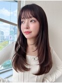 大人ガーリー×さりげないナチュラルレイヤー/小顔/暗髪