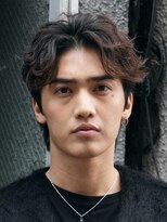 レタッチバイフィフス(RETOUCH by fifth)&nbsp;波巻きパーマメンズマッシュセンターパートツイストパーマウルフ