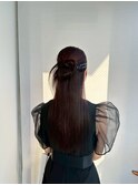<入佐/ヘアセット>ストレートロングの上品カチモリハーフアップ