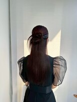 ガリカ 博多(Gallica) <入佐/ヘアセット>ストレートロングの上品カチモリハーフアップ