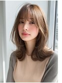 レイヤーカット髪質改善カラーブリーチなしダブルカラー韓国