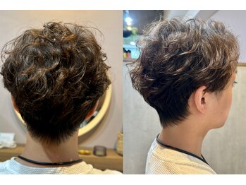 ロメリ(Romeri)の写真/今季も人気のパーマはメンズ限定クーポンでお得に☆毛流れや束感スタイルに 西大橋/西長堀/四ツ橋/本町