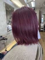 ヘアアンドメイク アリス(hair&make ALICE produce by COLT) ボブ バイオレットピンク ダブルカラー ブリーチ