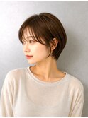 (ICY土屋)ショートヘアショートボブ前髪なし長めショート