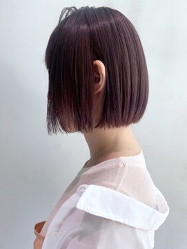 アルバム 銀座(ALBUM GINZA) レイヤーカットボブ_オリーブカラーハイライトカラー_ba304852