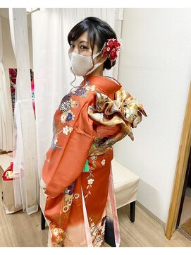ロカット サロン(Roquat Salon) 成人式着付けとシニヨンアレンジ【ヘアセット　立川/立川南】