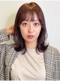 [中野莉子]鎖骨ミディアム2韓国くびれヘア大人ミディアム