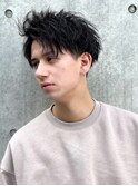 ソフトツイストパーマアップバングマッシュショートレイヤー