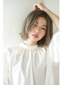 くびレイヤーエモージュグレージュカラーくびれショート【立川】