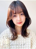 10代20代30代◎小顔前髪韓国ヘアミディアム/くびれ韓国ヘア/美髪