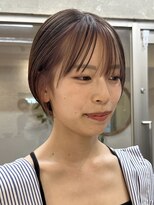 サンク 原宿 表参道(cinq)&nbsp;前髪インナーカラーベージュカラーミルクティーベージュブリーチ