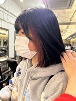 ヘアーアンドメイク ビス(HAIR&MAKE bis)&nbsp;ブリーチ一回ピンクイヤリングカラー【立川/加藤沙久楽】