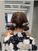 短い髪のお団子ヘアアレンジ【清板】