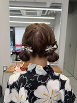 短い髪のお団子ヘアアレンジ【清板】
