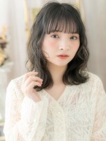 カバーヘア ブリス 戸田公園西口店(COVER HAIR bliss)&nbsp;大人可愛い暗髪ミディアムレイヤーウルフa戸田公園20代30代40代