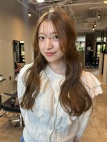 ビュートヨナカ(VIEW TOYONAKA)&nbsp;波巻きヘア/ワンレン/前髪カット/顔周り/オリーブグレージュ