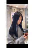 黒髪/ボブルフ/ネビージュ/小顔/ワンレン/大阪/髪質改善/前髪