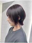 レイヤーボブ/カシスレッド/髪質改善【西田辺・阿倍野】
