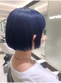 ブルーブラックミニボブ