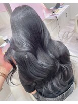 アディション 新宿(ADITION)&nbsp;新宿人気！ブリーチなし艶ブルーブラックカラー/髪質改善n